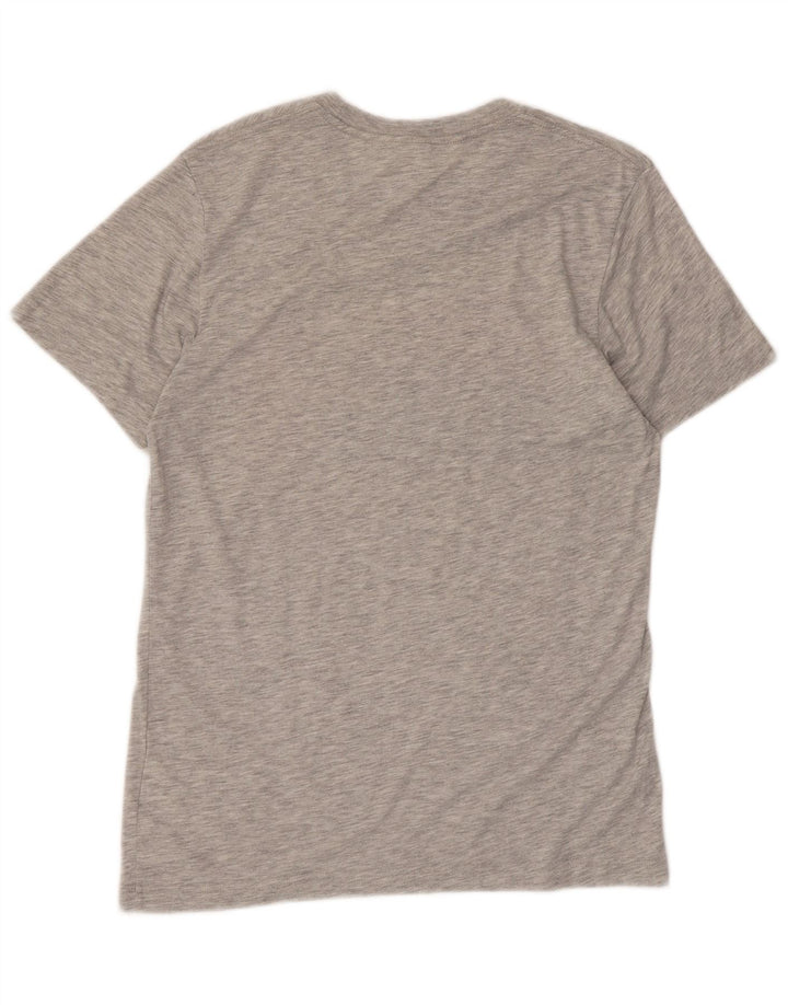 Camiseta Nike masculina gráfica Top poliéster manchado cinza médio