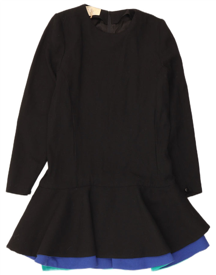 Vestido feminino vintage com cintura baixa IT 44 médio preto