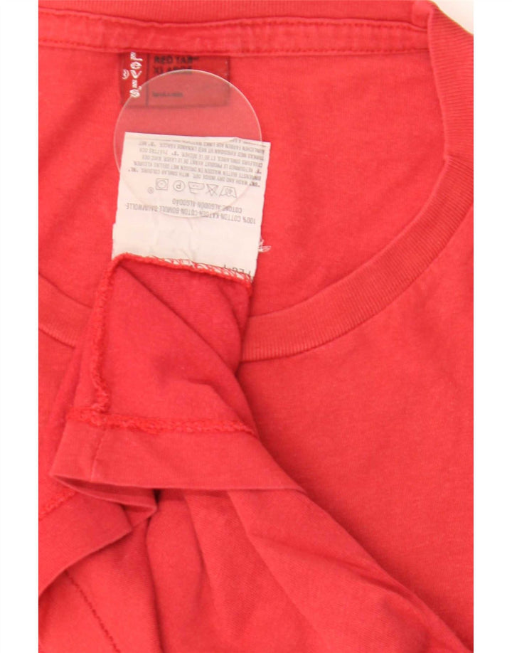 Camiseta gráfica masculina Levi's Top XL algodão vermelho