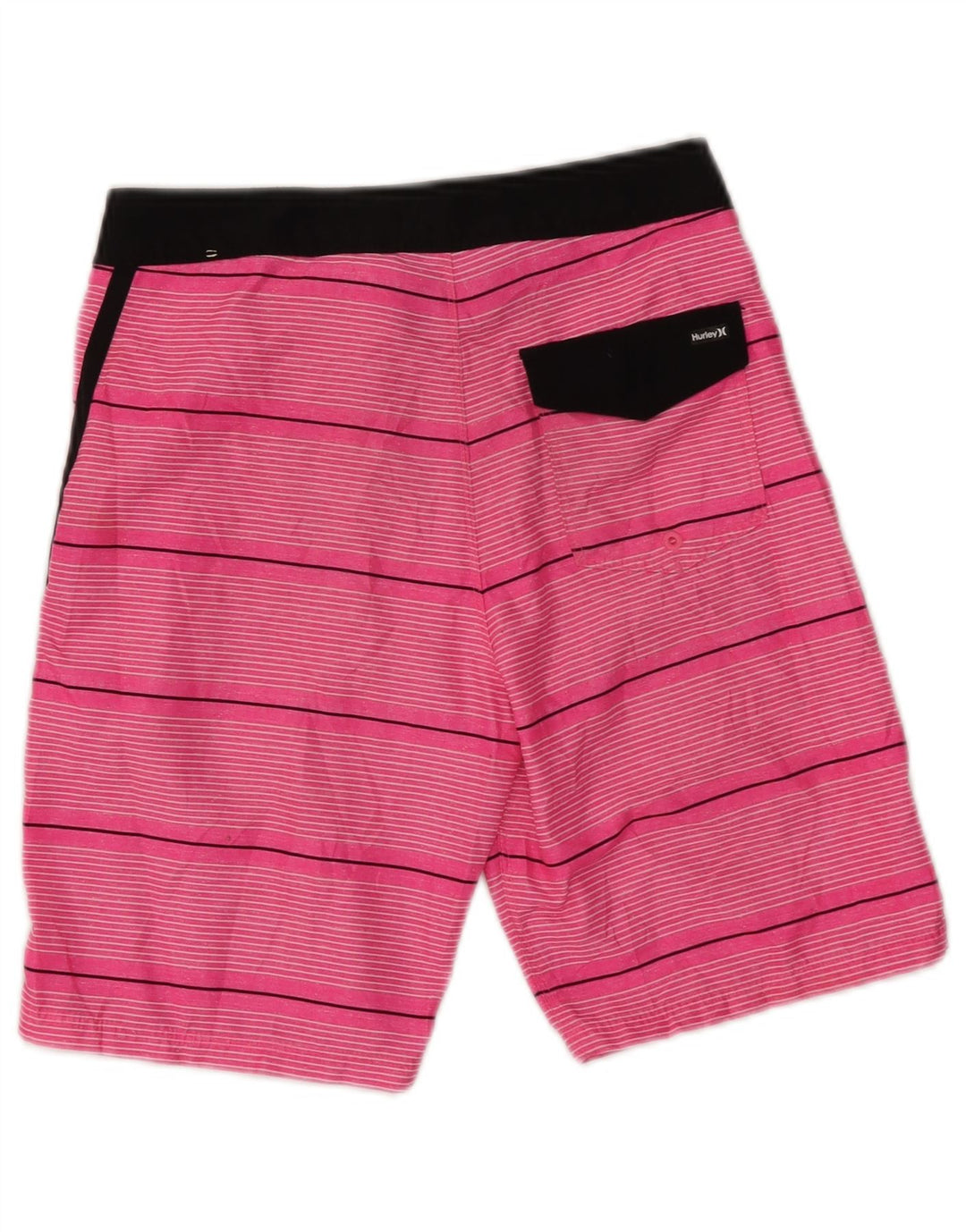 Shorts de natação Hurley Boys 11-12 anos poliéster listrado rosa