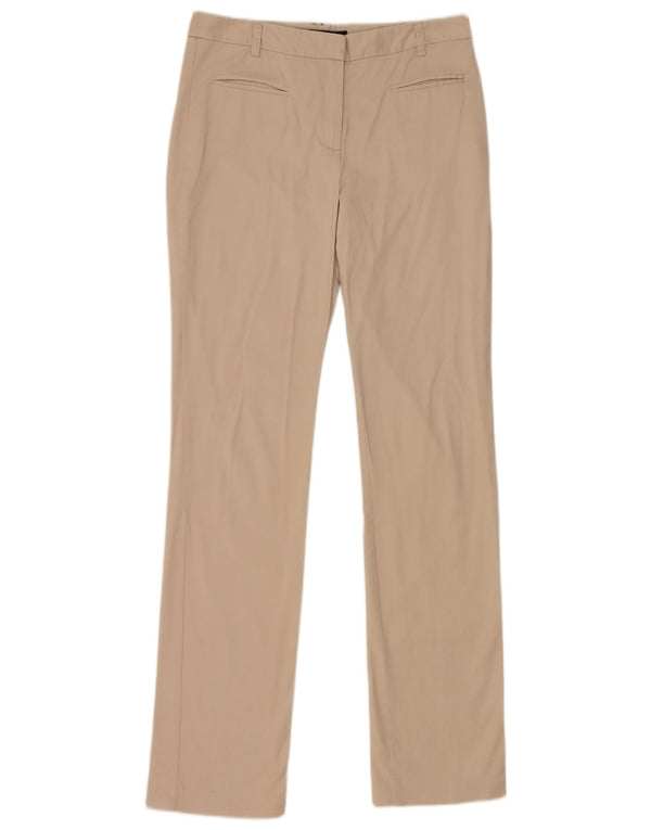 Calça feminina casual slim Zara tamanho 38 pequeno W28 L32 algodão bege
