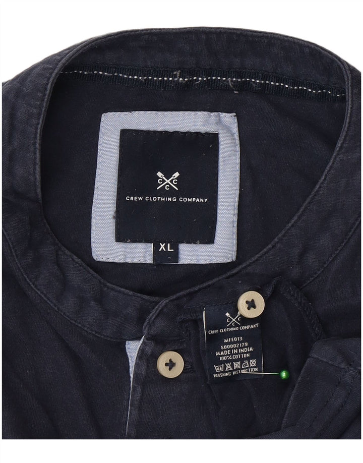 Crew Clothing Mens Top Manga Longa XL Azul Marinho Algodão