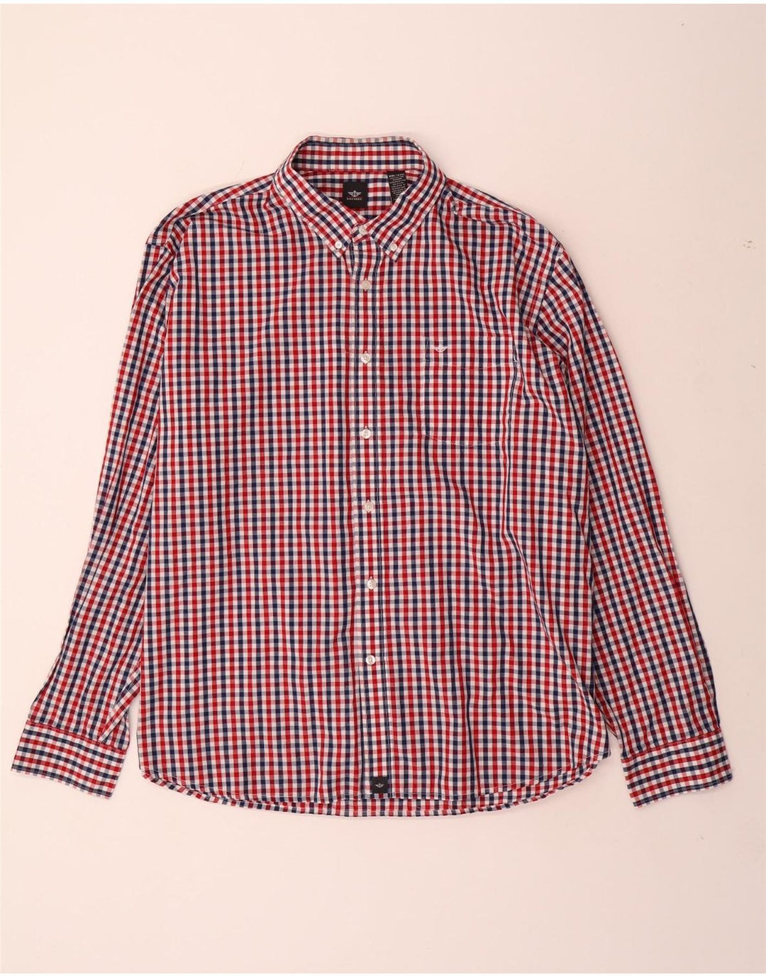 Camisa masculina Dockers 2XL algodão guingão vermelho