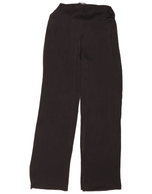 Zara Calça feminina casual de ajuste solto médio W28 L34 Viscose preta