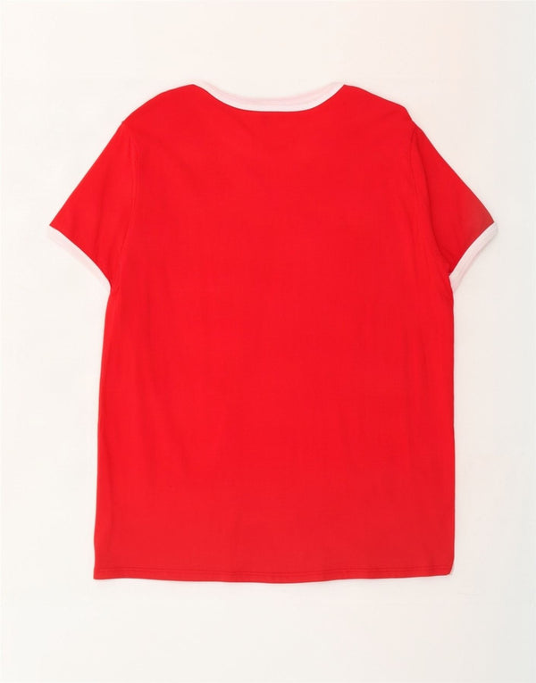 Camiseta feminina gráfica Levi's UK 18 XL algodão vermelho