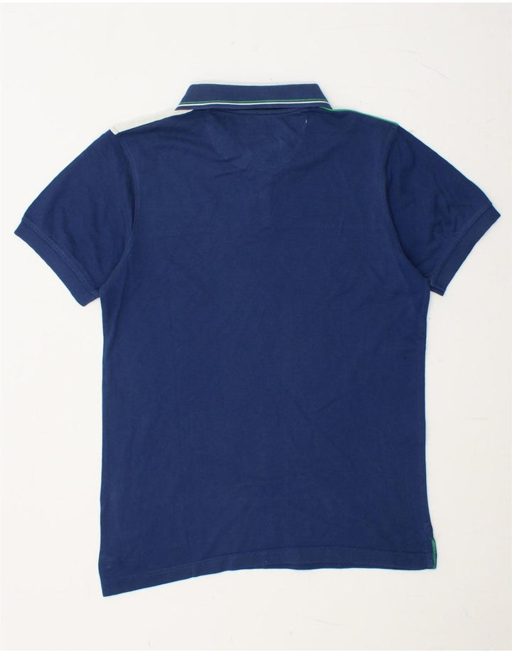 Camisa polo masculina HARMONT & BLAINE com corte estreito e algodão azul pequeno