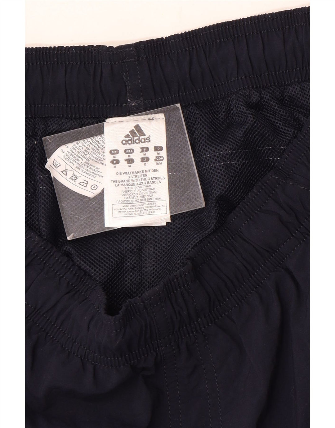 Shorts de natação masculino Adidas médio azul marinho poliéster