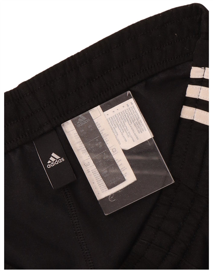 Adidas Womens Crop Tracksuit Calças Reino Unido 12/14 Médio Preto Poliéster