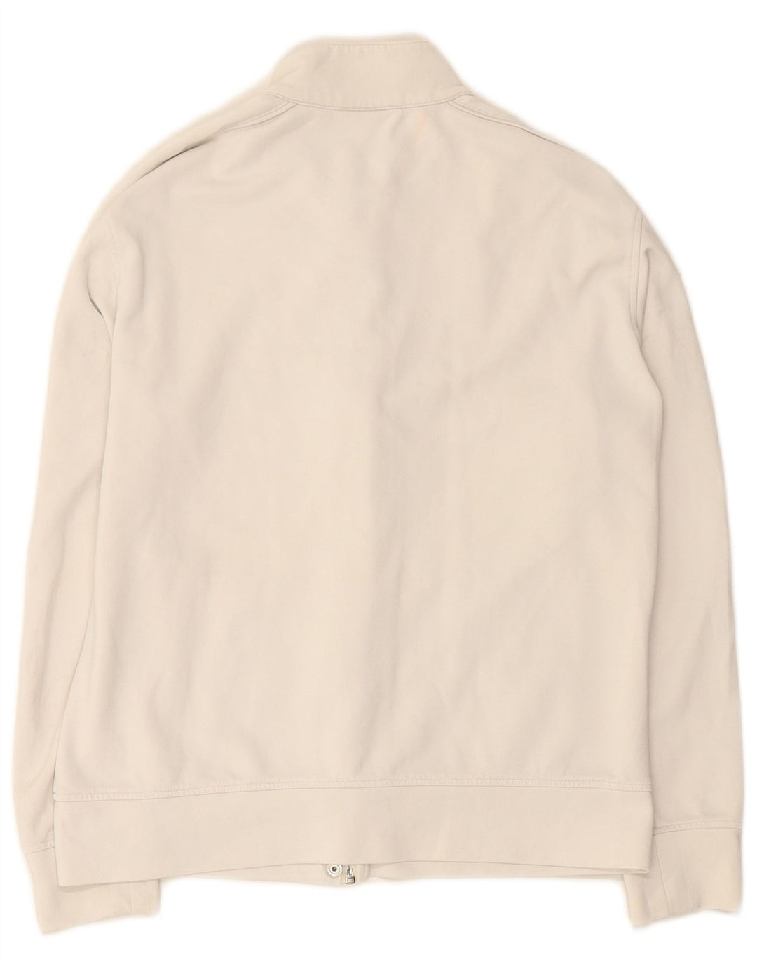 ASICS Womens Tracksuit Top Jacket UK 14 Grande Branco Poliamida