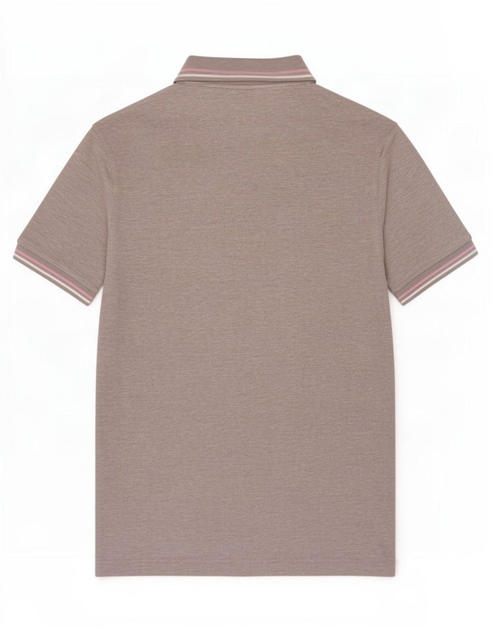 Camisa polo masculina Champion pequena cinza manchada