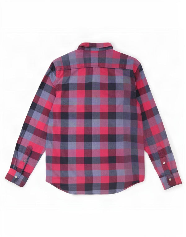 Camisa masculina Hollister 2XL algodão xadrez vermelho