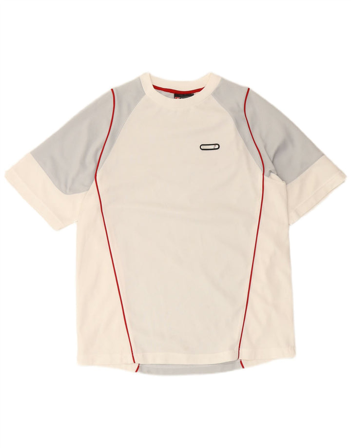 Camiseta masculina LOTTO UK 38/40 poliéster colorblock branco médio
