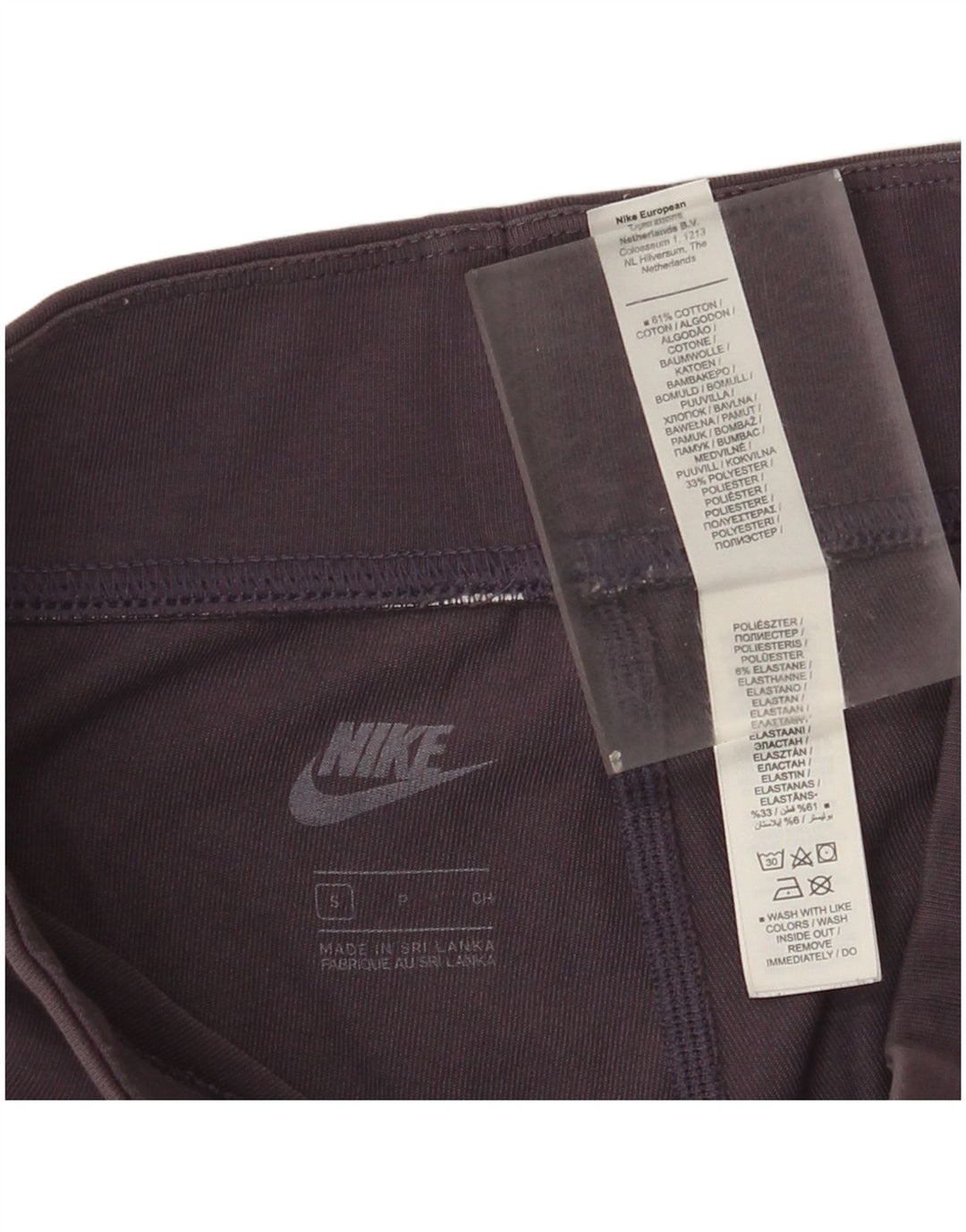 Leggings Nike Feminino UK 10 Pequeno Roxo Algodão