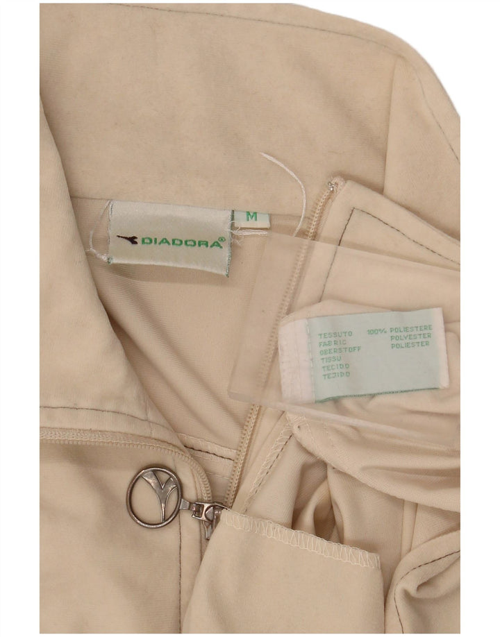DIADORA Mens Treino Top Jaqueta Poliéster Bege Médio