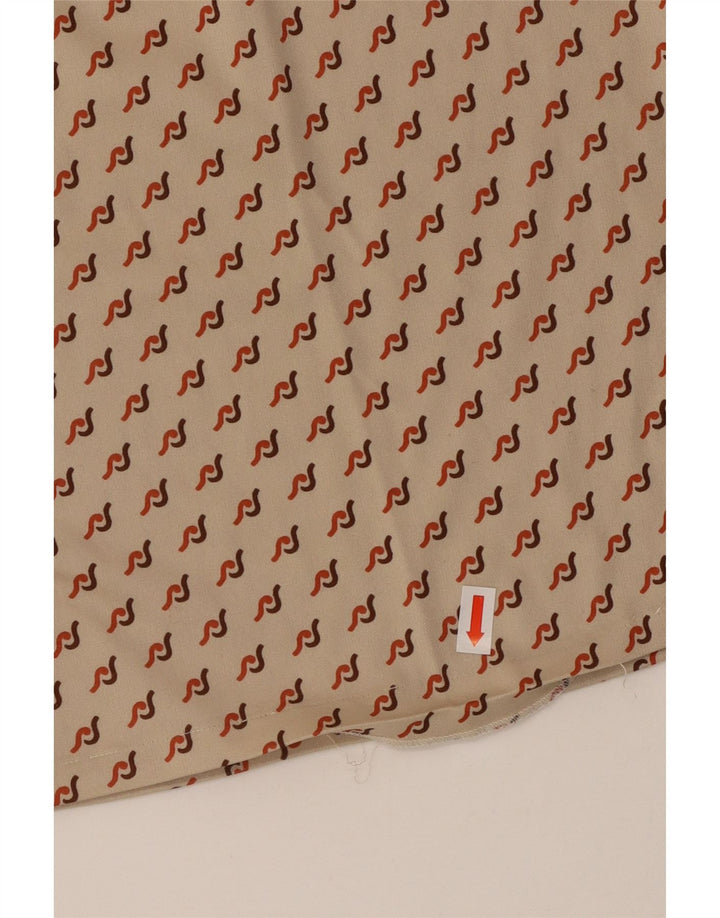 Pulôver feminino VINTAGE Reino Unido 16 grande bege geométrico