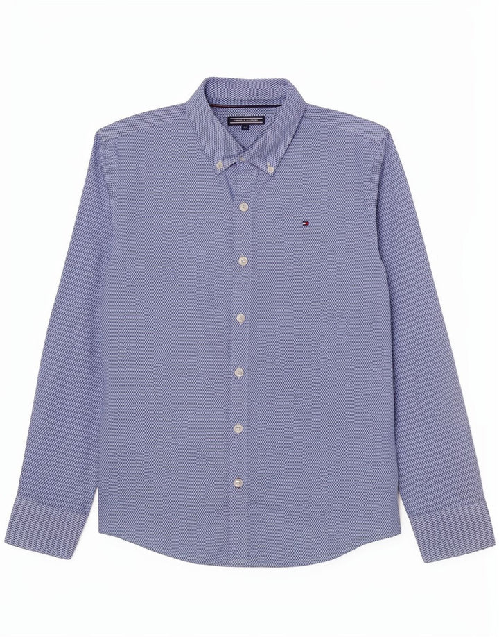 Camisa Tommy Hilfiger Menino 11-12 Anos Azul Algodão