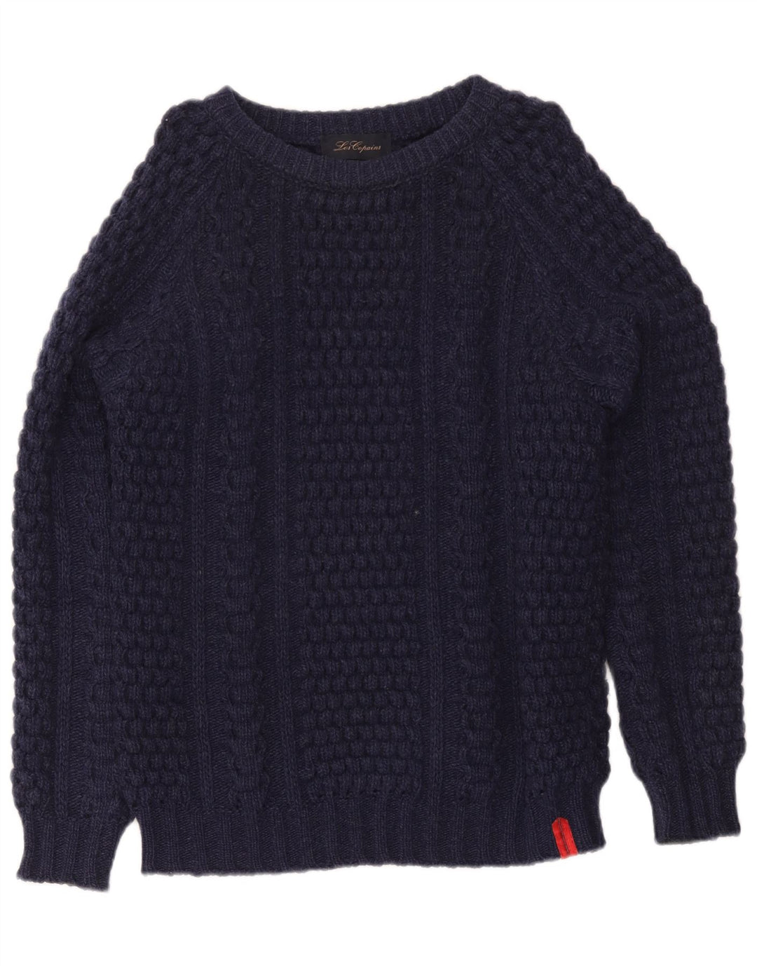 Suéter masculino Les Copains regular fit com gola redonda pequeno azul marinho