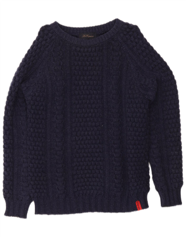 Suéter masculino Les Copains regular fit com gola redonda pequeno azul marinho