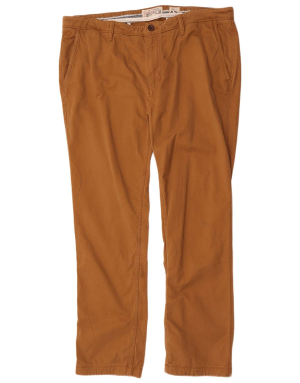 Calça Chino Slim Masculina Fat Face W42 L33 Algodão Marrom