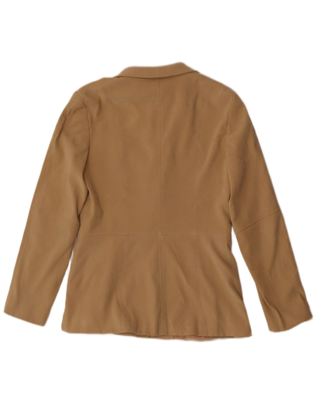 Jaqueta blazer feminina Zara com 3 botões Reino Unido 12 médio bege