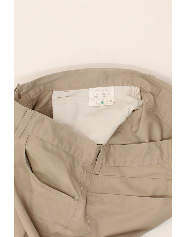 JOOP Mens Straight Casual Trousers W36 L31 Beige Cotton Vintage Joop and Second-Hand Joop from Messina Hembry 