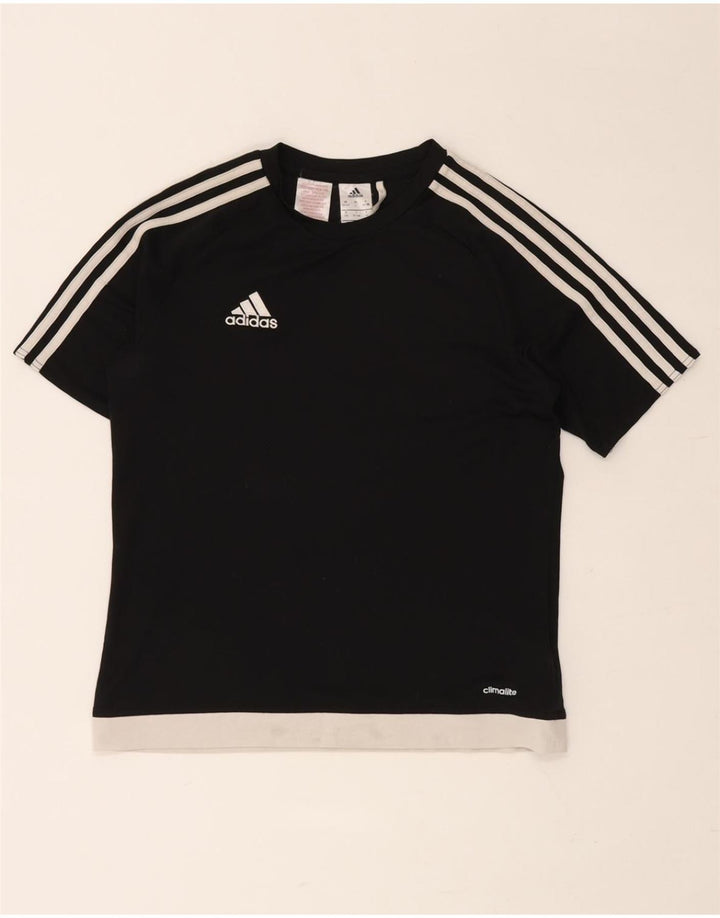 Camiseta Adidas Menino Climalite Top 13-14 Anos Preto Colorblock Poliéster