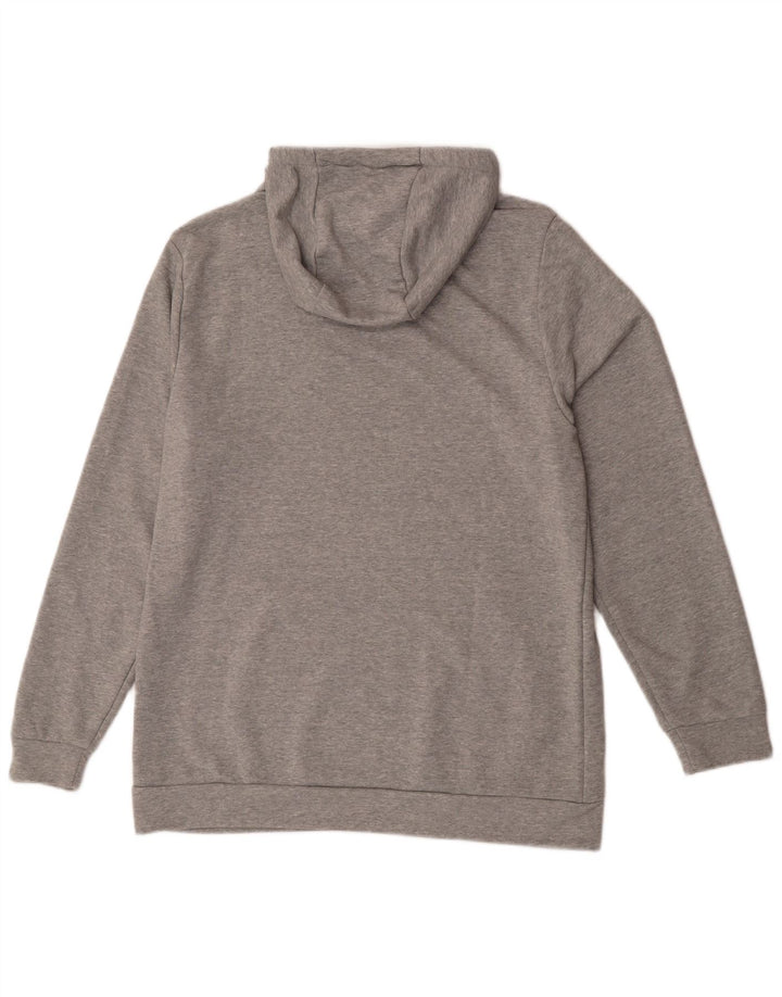 Nike Mens Dri Fit Hoodie Jumper Médio Algodão Cinza