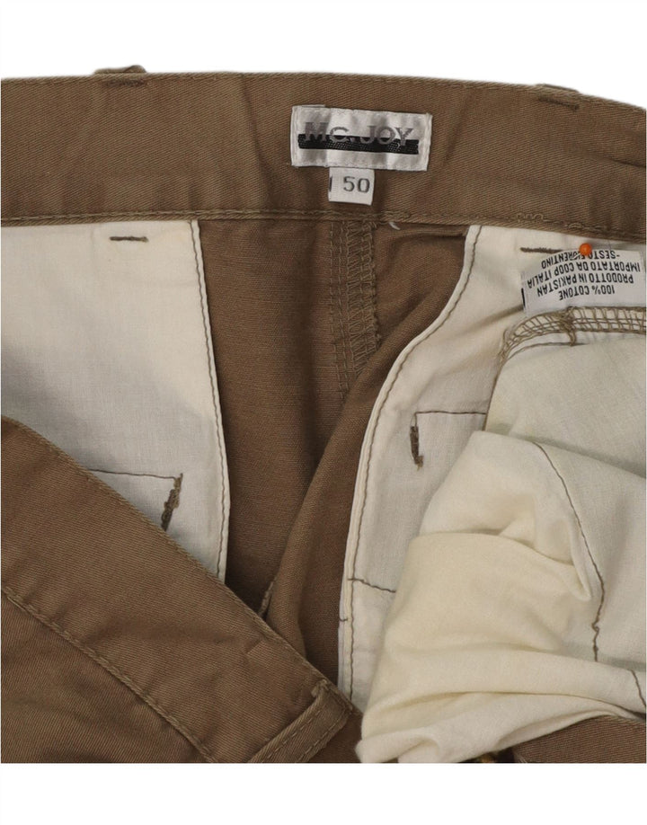 MC JOY Mens Cargo Shorts IT 50 Grande W38 Algodão Bege