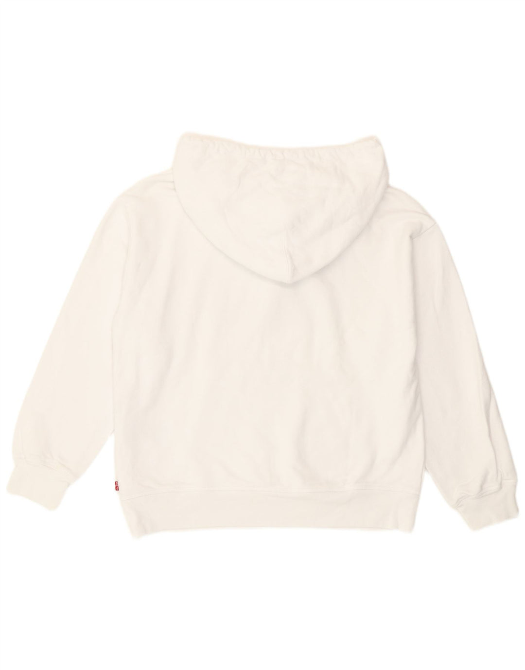 Suéter feminino Levi's com capuz grande e gráfico UK 14 algodão branco médio