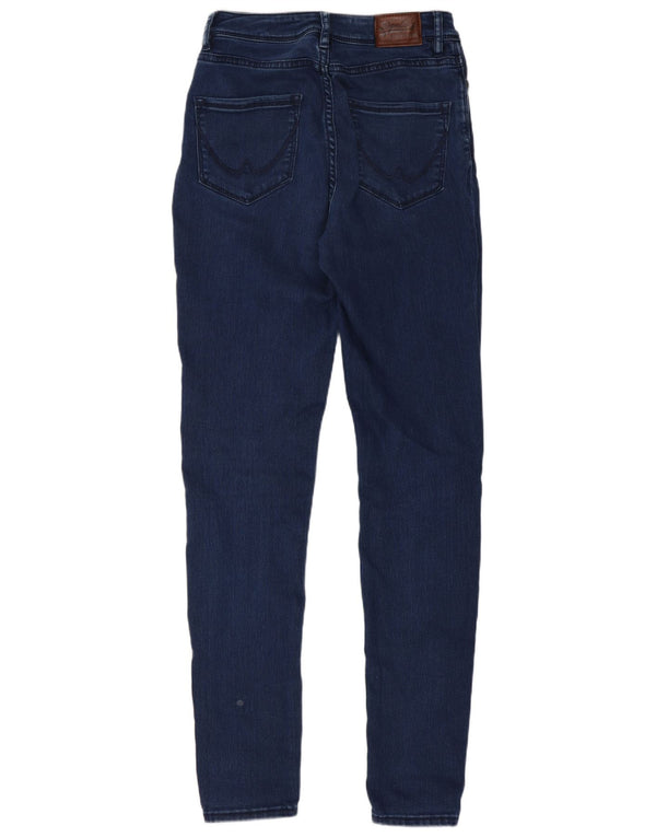 Superdry Womens Sophia Skinny Jeans W27 L32 Azul Marinho Algodão