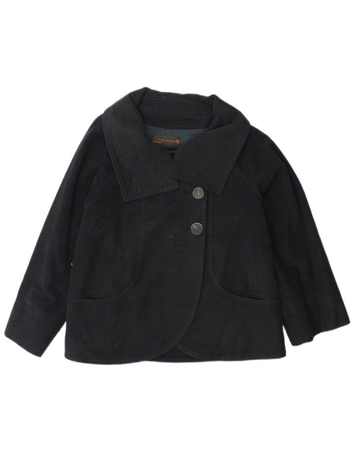 Jaqueta blazer feminina Zara com 2 botões Reino Unido 14 médio preto