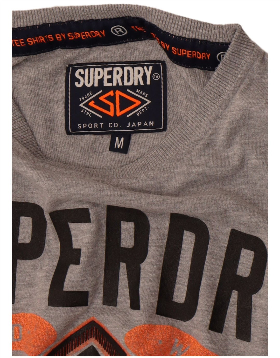 Camiseta gráfica masculina Superdry cinza médio