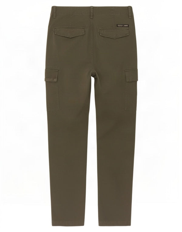 Calças Superdry Mens Slim Cargo W30 L30 Algodão Verde