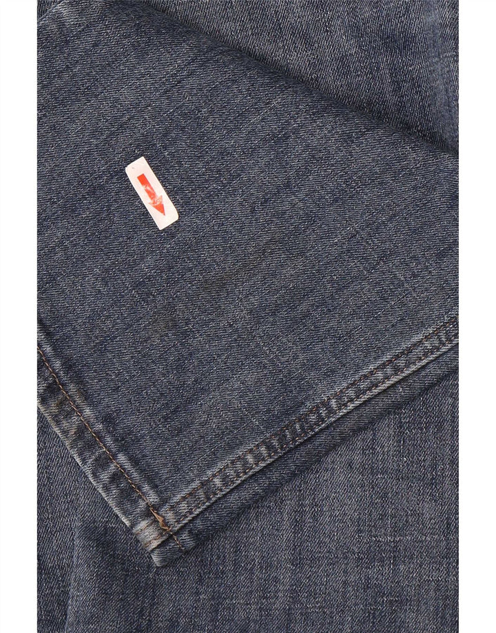 Wrangler Mens Straight Jeans W36 L34 Azul Algodão