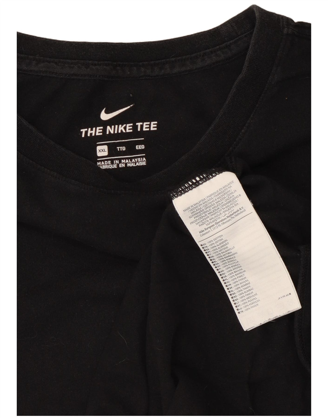 Camiseta masculina Nike Top 2XL algodão preto