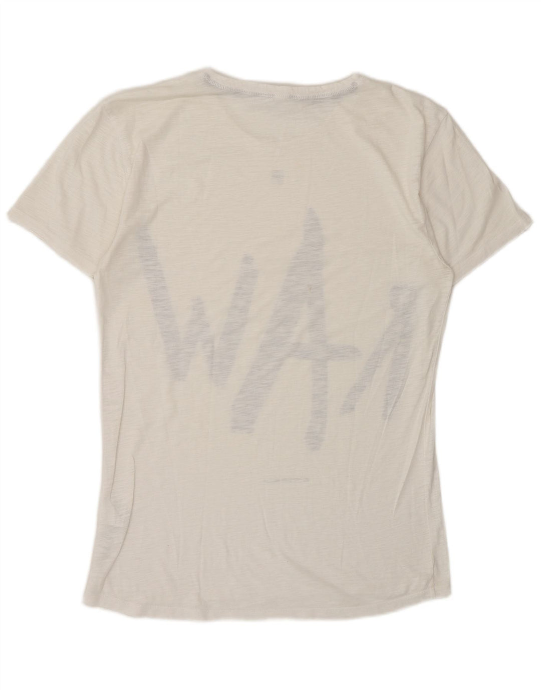 Camiseta gráfica masculina G-Star Top médio algodão manchado branco