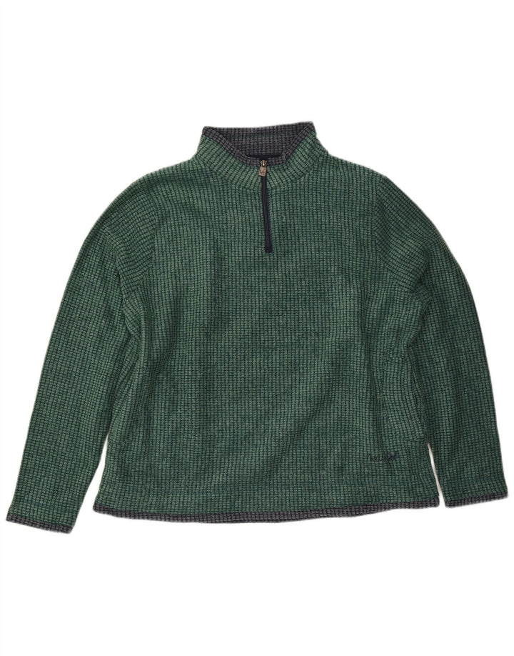 Weird Fish Mens Zip Neck Fleece Jumper XL Verde Poliéster