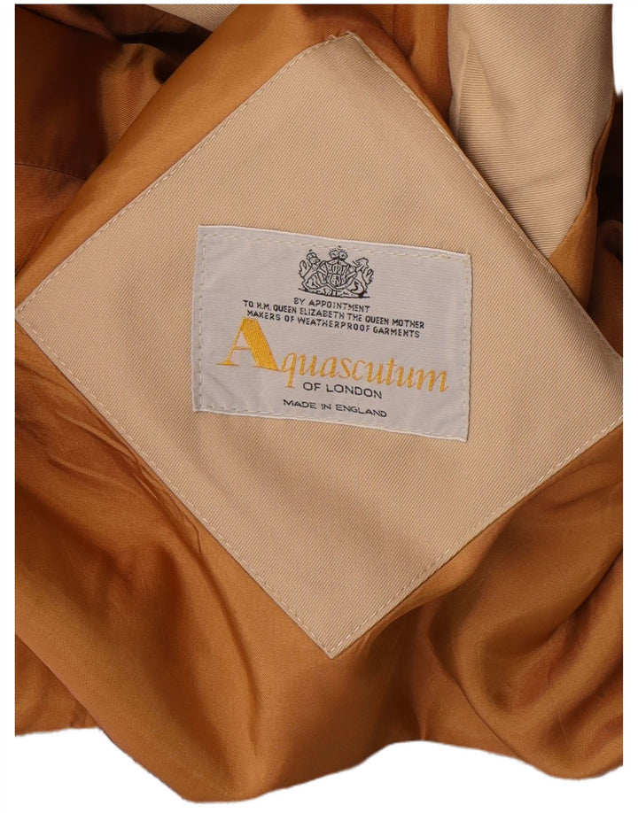 Aquascutum Trench Coat feminino oversized UK 12 Médio Bege Clássico