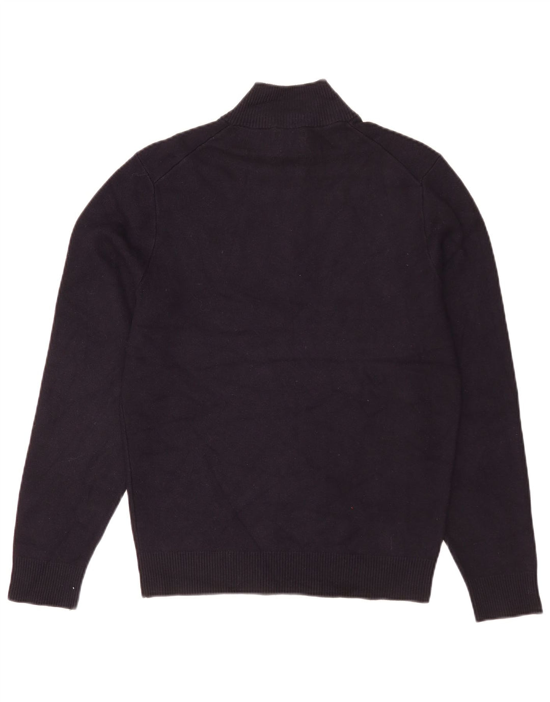 Suéter masculino Massimo Dutti com zíper e gola média azul marinho