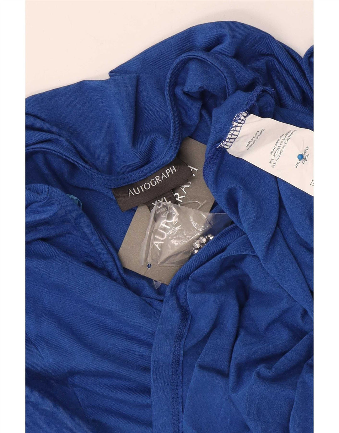 Túnica feminina Marks & Spencer Autograph Oversized Reino Unido 20 2XL Viscose Azul