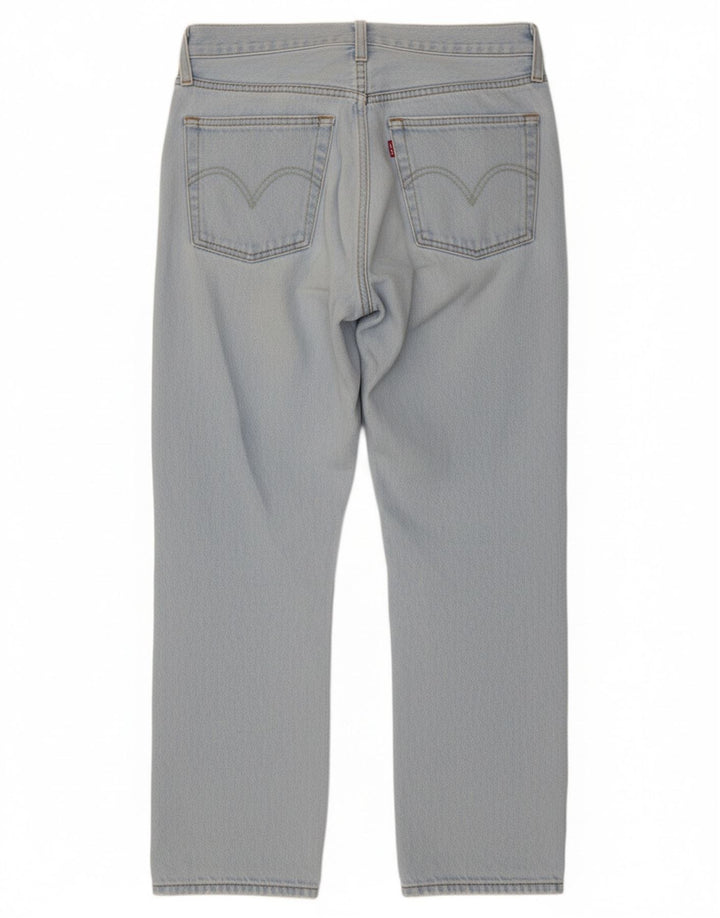 Calça jeans feminina Levi's 501 Straight W28 L25 azul algodão clássico