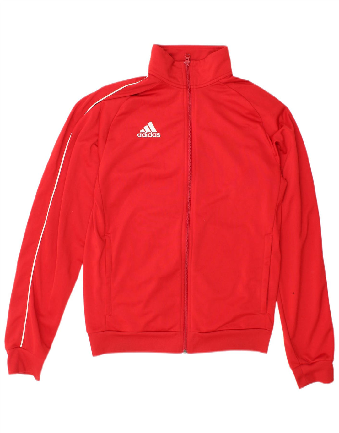 Adidas Mens Tracksuit Top Jacket Pequeno Poliéster Vermelho
