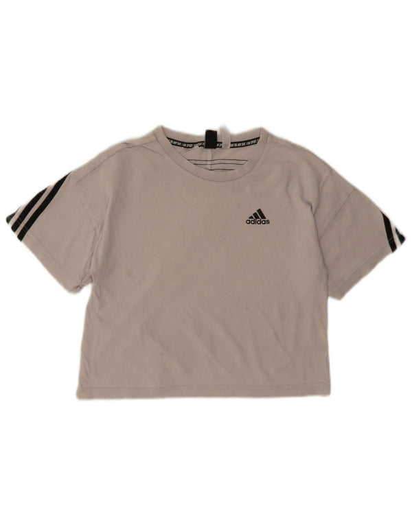 Top Adidas Meninas Crop 11-12 Anos Cinza