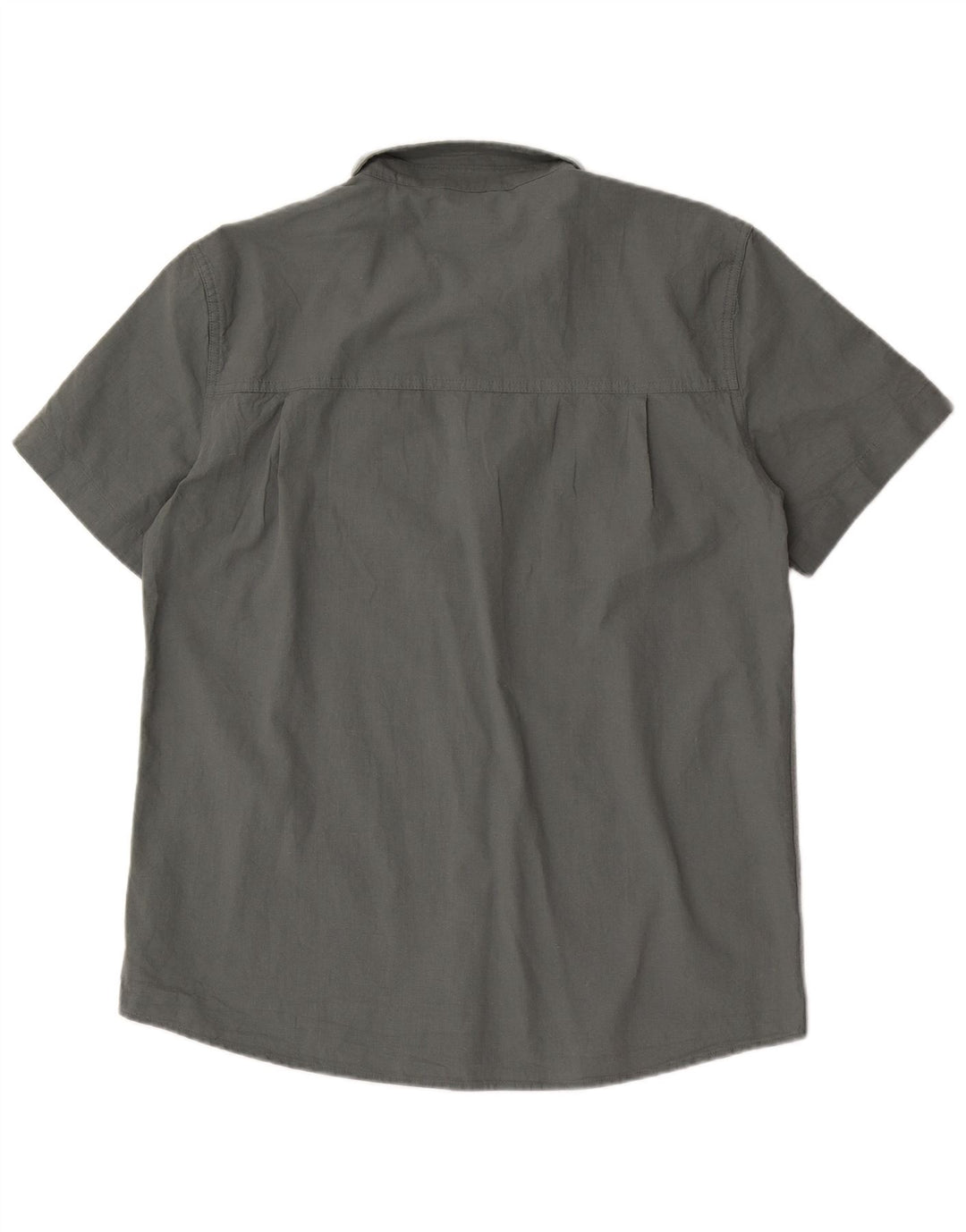 Camisa masculina de manga curta Mountain Warehouse algodão cinza grande