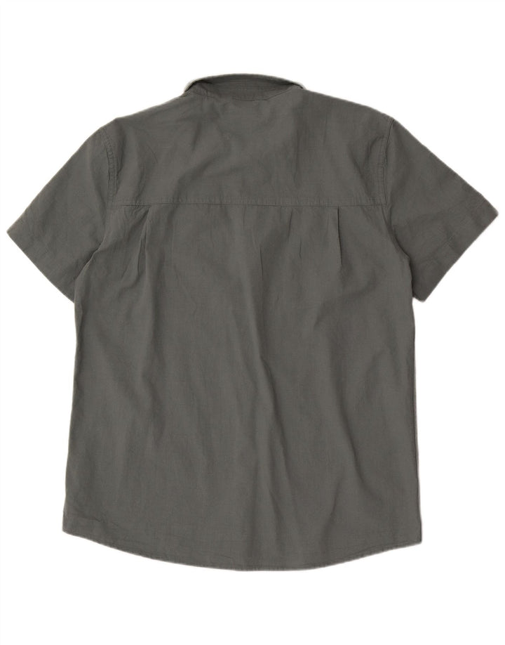 Camisa masculina de manga curta Mountain Warehouse algodão cinza grande