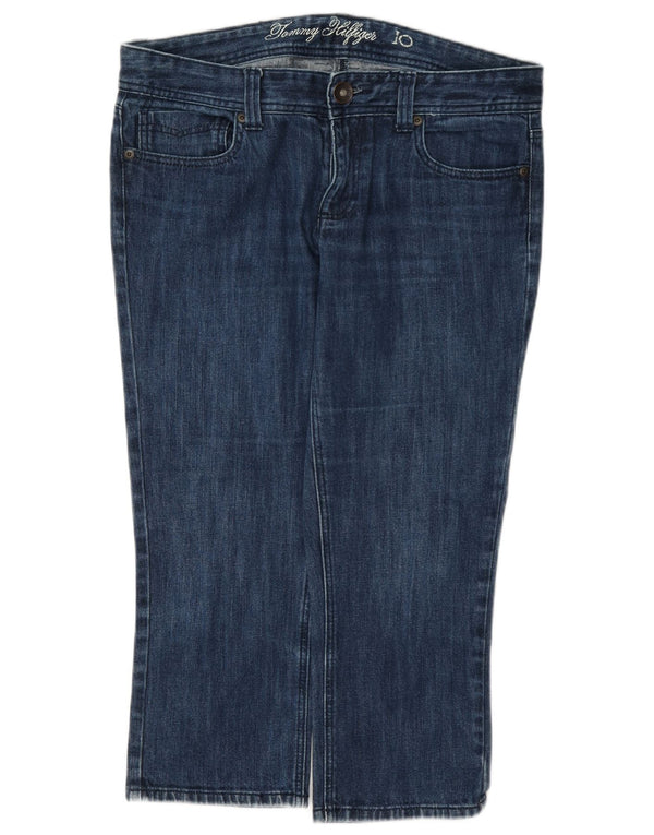 Jeans Tommy Hilfiger feminino capri EUA 10 grande W32 L21 azul