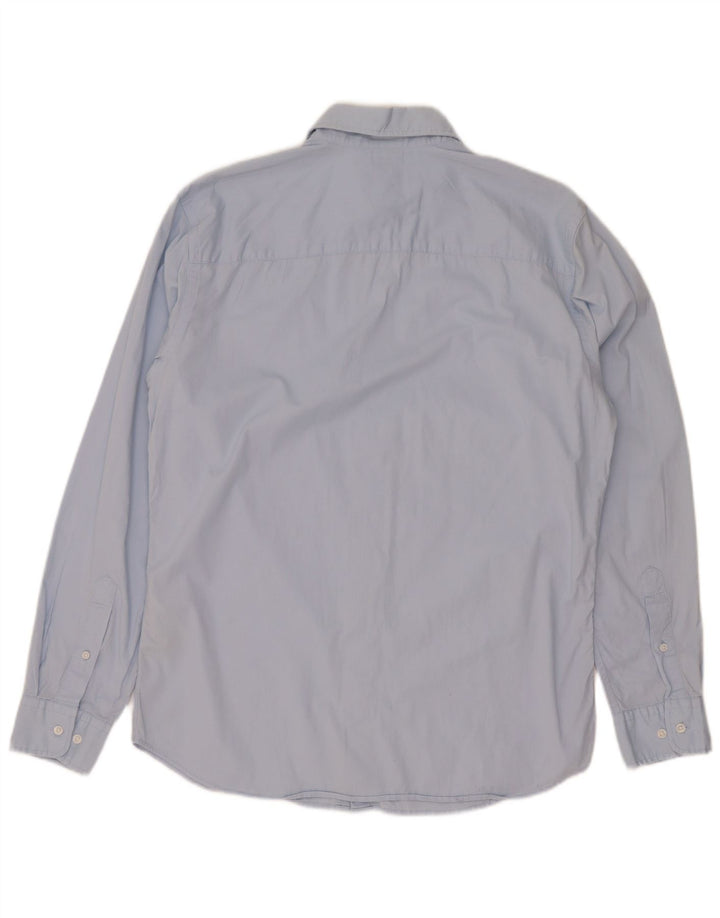 Camisa masculina Jack & Jones de algodão azul médio