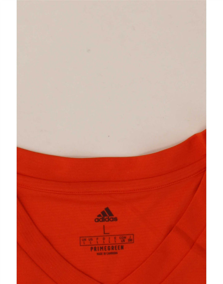 Adidas Mens Aeroready Top Manga Longa Grande Laranja
