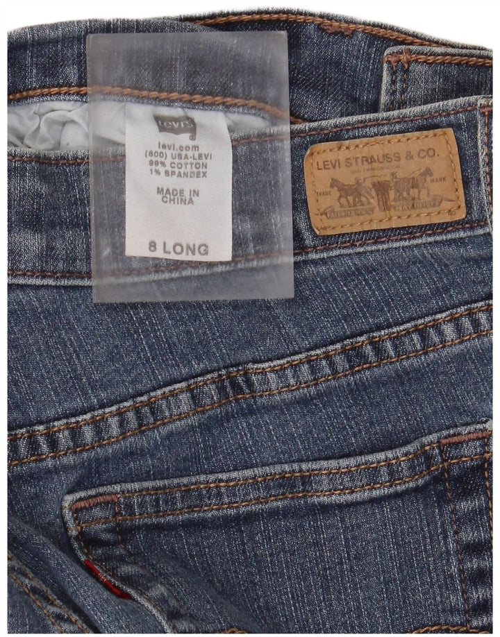 Calça jeans feminina Levi's 515 Bootcut US 8 médio W28 L30 azul algodão