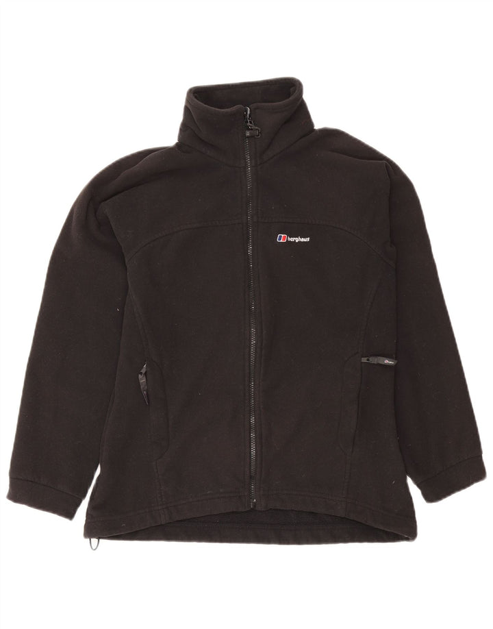 Jaqueta de lã grande feminina Berghaus UK 10 poliéster preto pequeno